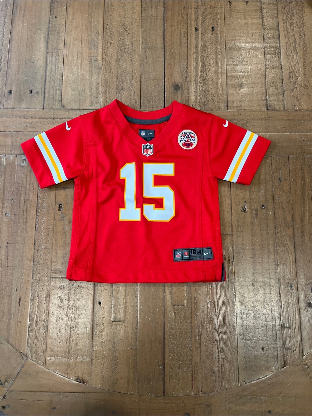 NFL Kansas City Chiefs Patrick Mahomes #15 jersey 18 months